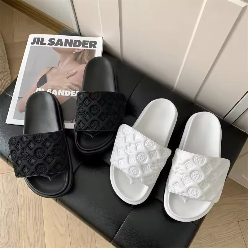 Ladies Magic Sticker Flat Slippers 2025 Summer